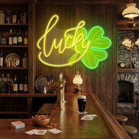 Lucky St Patrick's Day Artwork Led Neon Sign Light