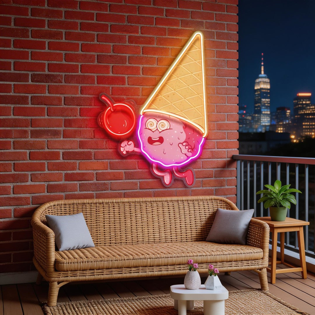 Magician Ice Cream LED Neon Sign Light Pop Art