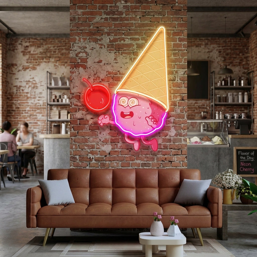 Magician Ice Cream LED Neon Sign Light Pop Art