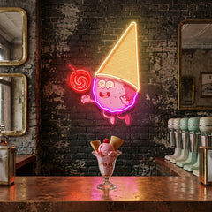 Magician Ice Cream LED Neon Sign Light Pop Art