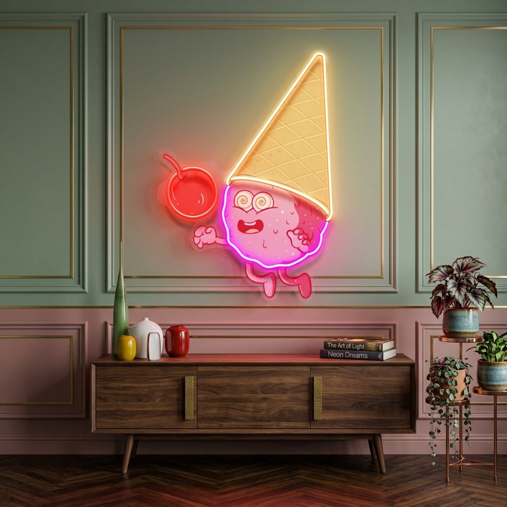 Magician Ice Cream LED Neon Sign Light Pop Art