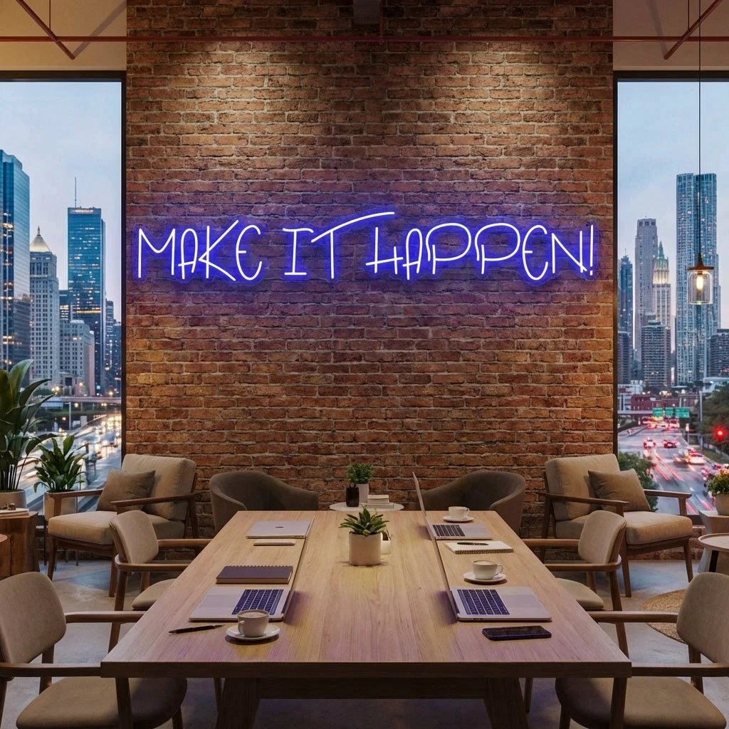 Make It Happen Neon Sign Light