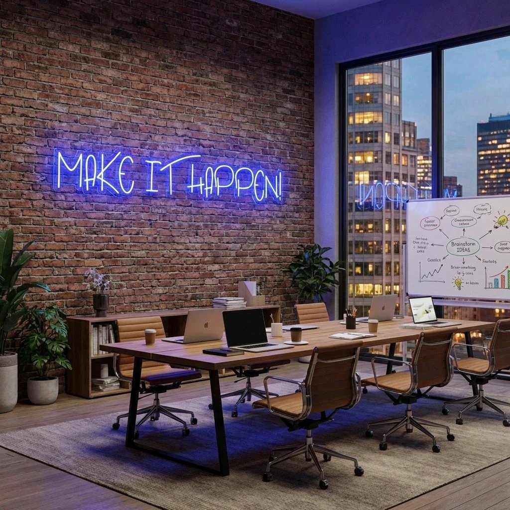 Make It Happen Neon Sign Light