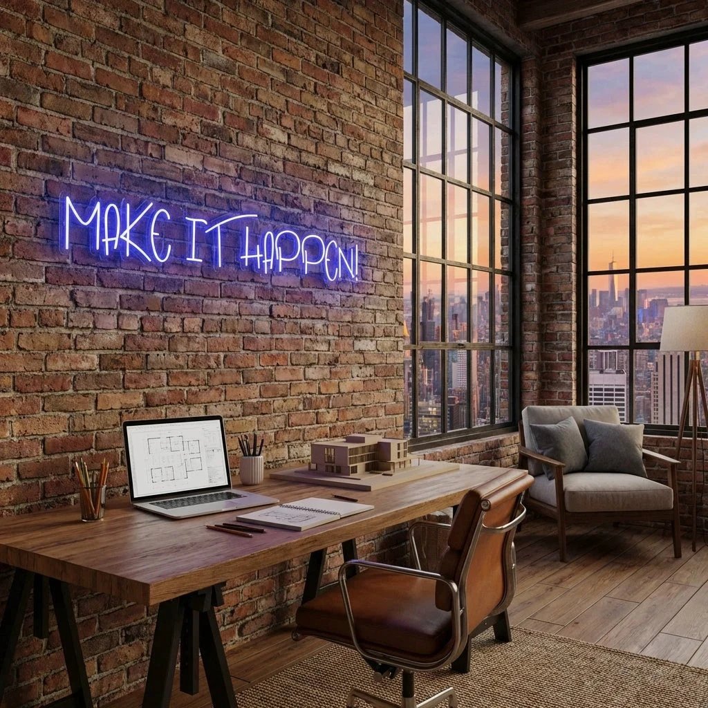 Make It Happen Neon Sign Light