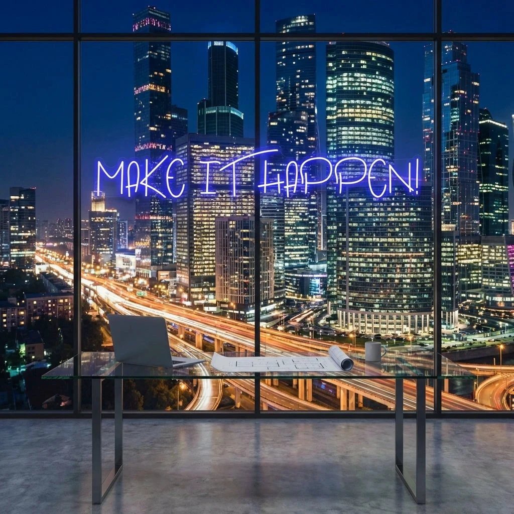 Make It Happen Neon Sign Light