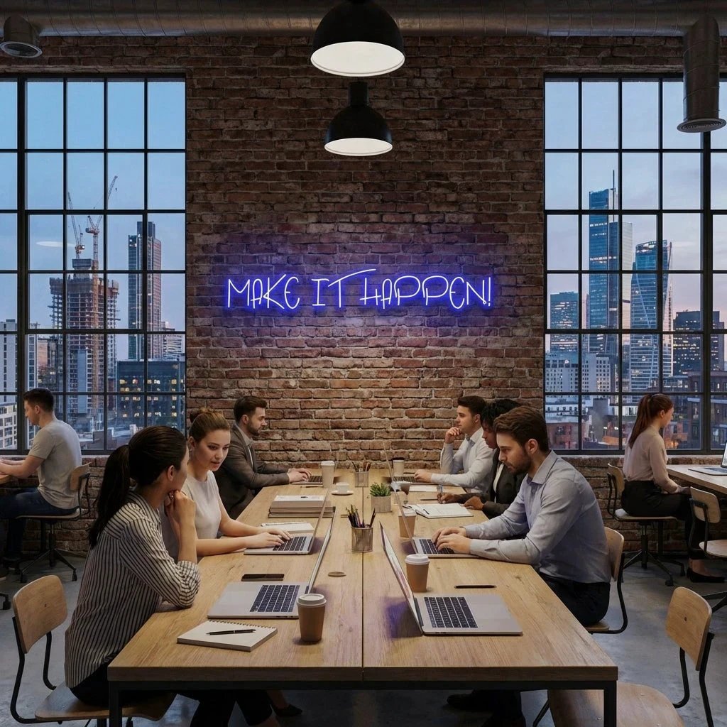 Make It Happen Neon Sign Light