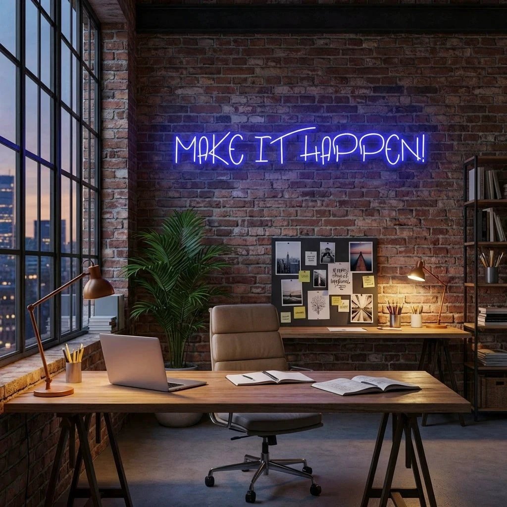 Make It Happen Neon Sign Light