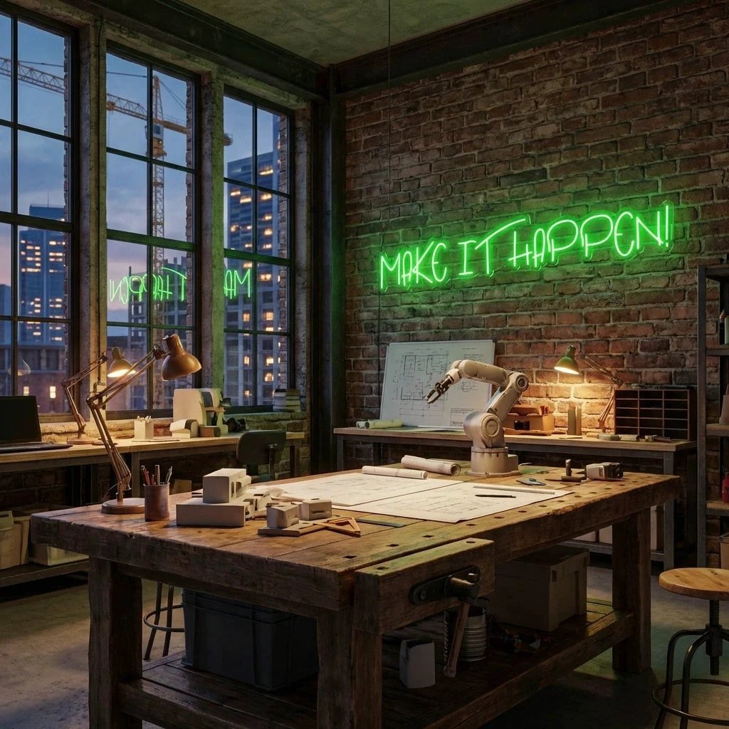 Make It Happen Neon Sign Light