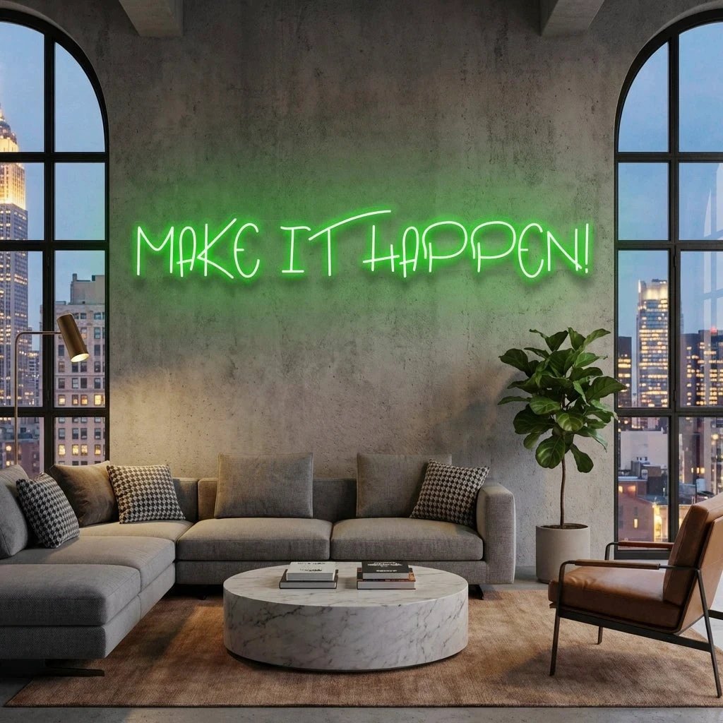 Make It Happen Neon Sign Light