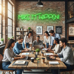 Make It Happen Neon Sign Light