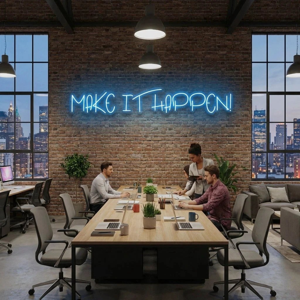 Make It Happen Neon Sign Light
