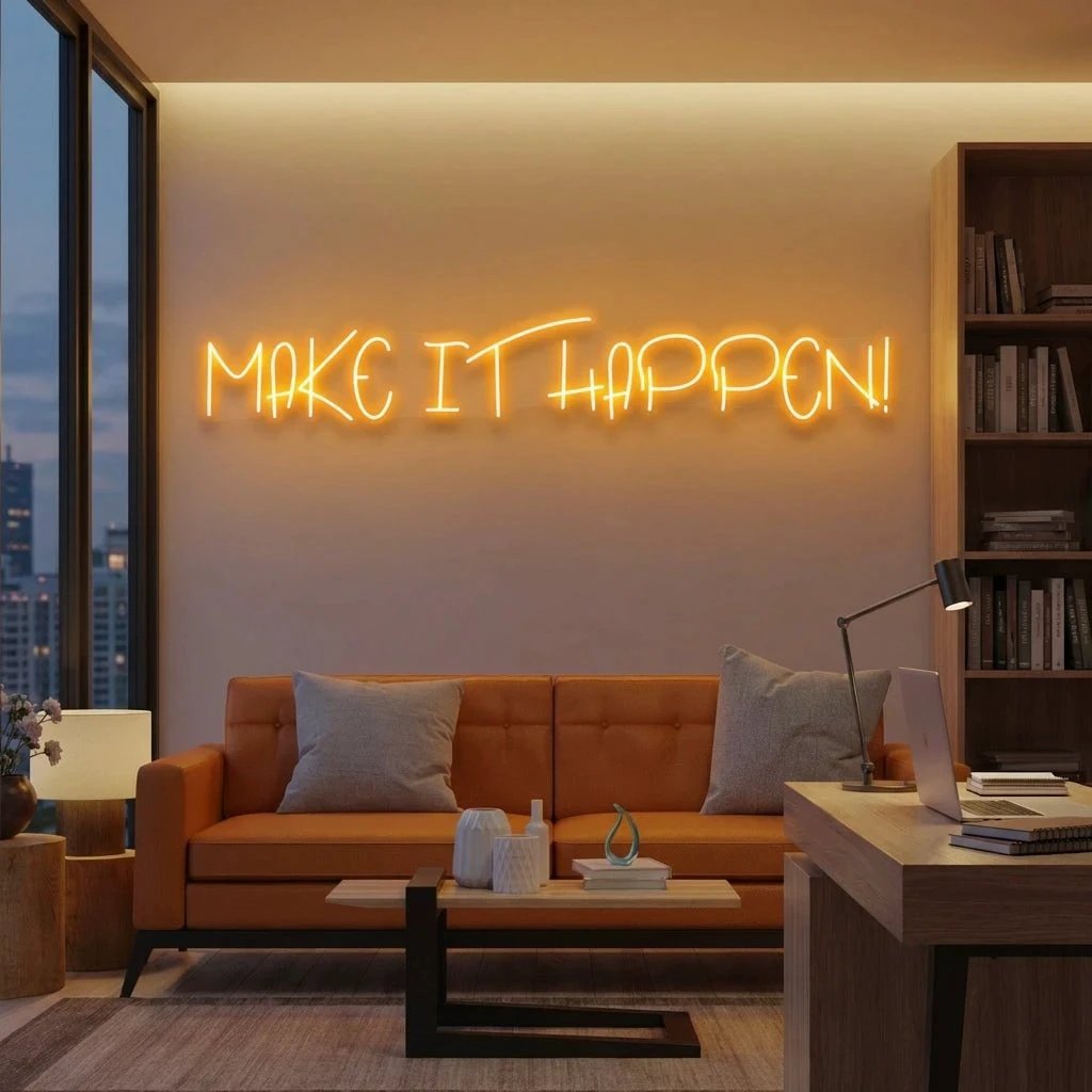 Make It Happen Neon Sign Light
