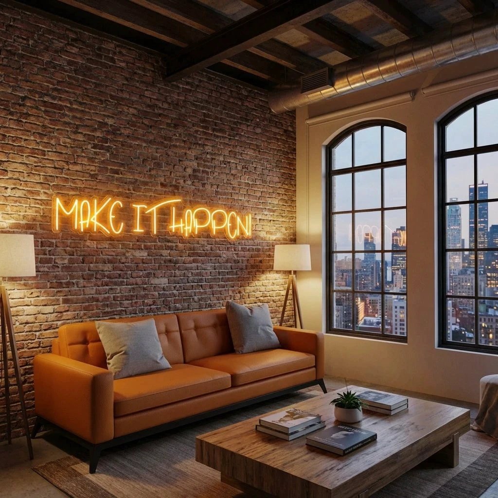 Make It Happen Neon Sign Light
