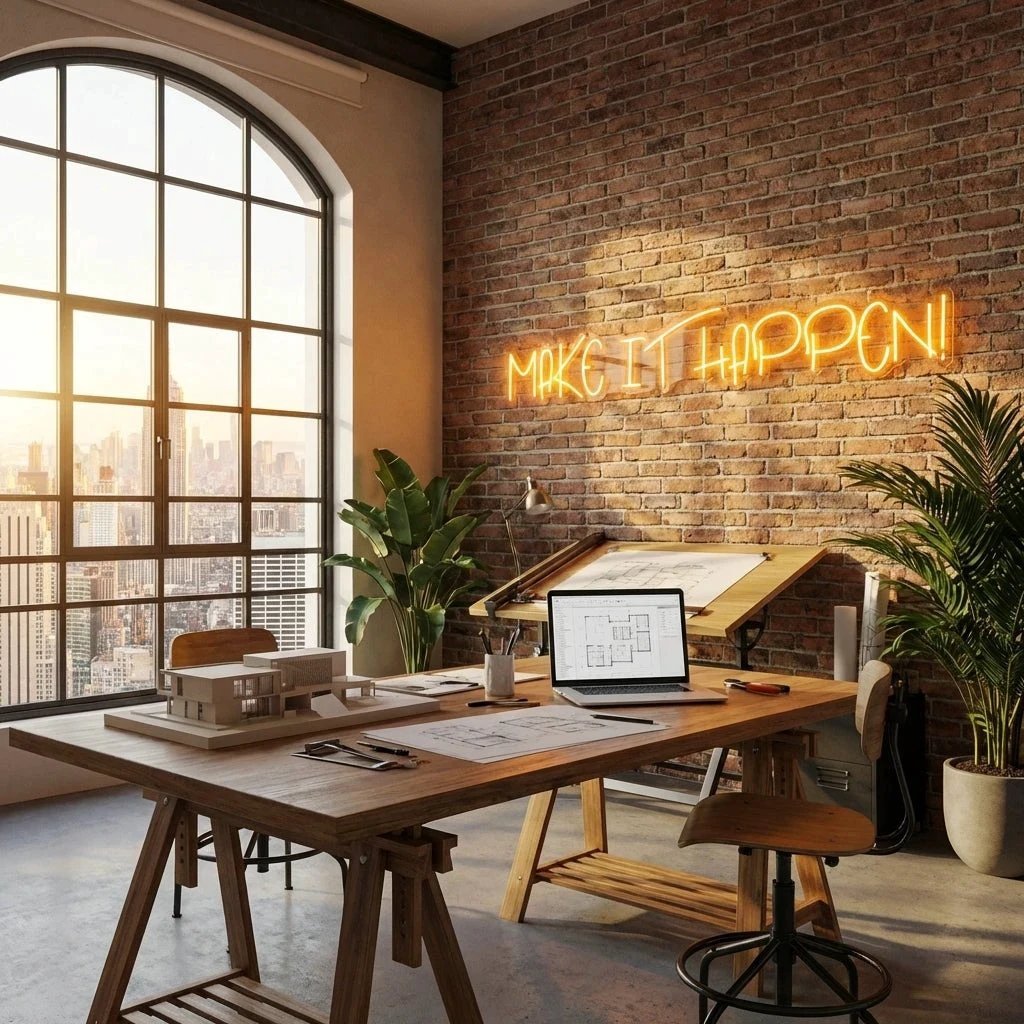Make It Happen Neon Sign Light