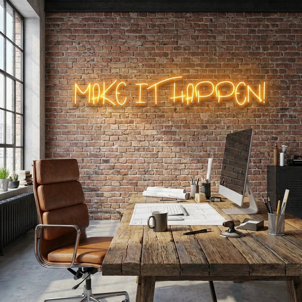 Make It Happen Neon Sign Light