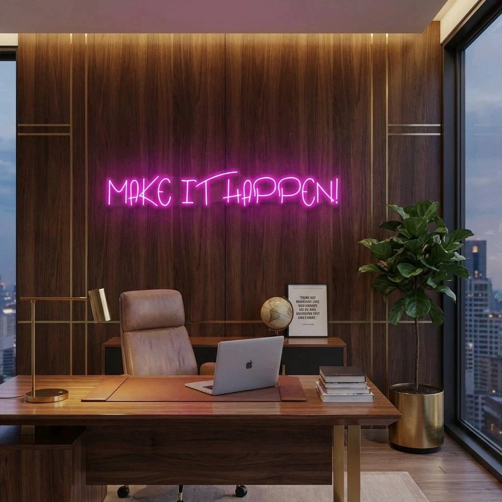 Make It Happen Neon Sign Light