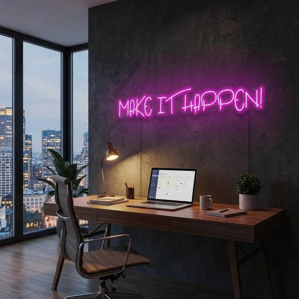 Make It Happen Neon Sign Light