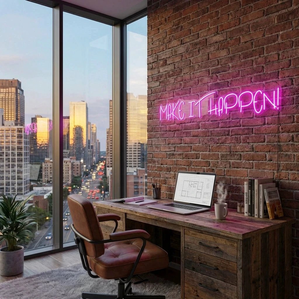 Make It Happen Neon Sign Light