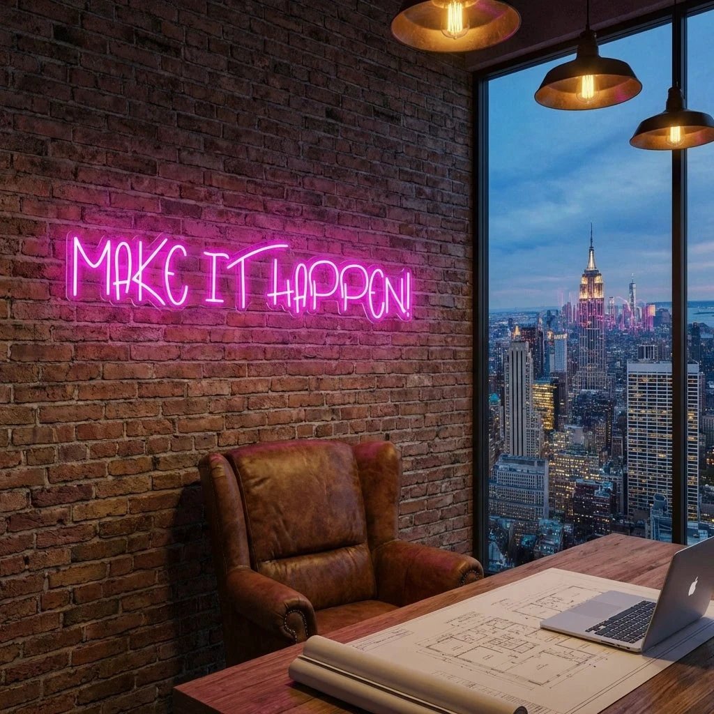 Make It Happen Neon Sign Light