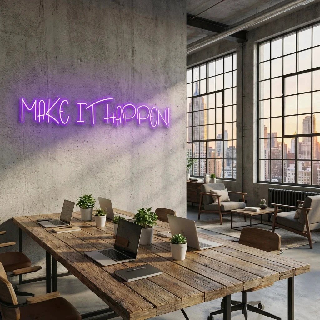 Make It Happen Neon Sign Light