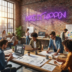 Make It Happen Neon Sign Light
