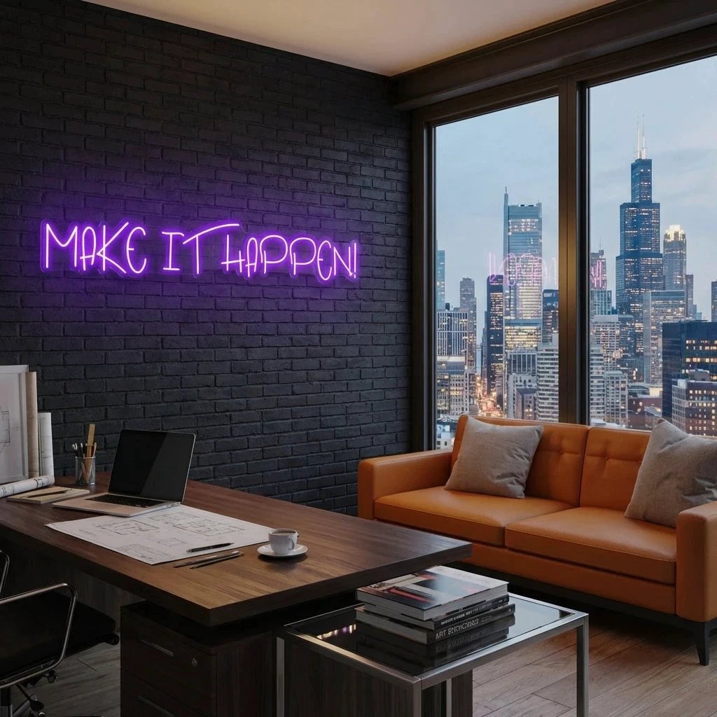 Make It Happen Neon Sign Light