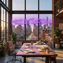 Make It Happen Neon Sign Light