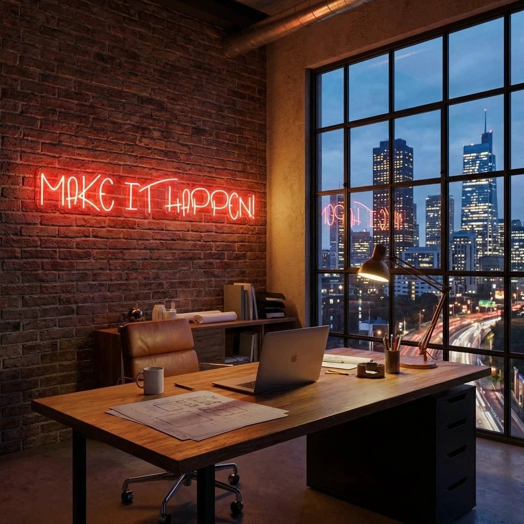 Make It Happen Neon Sign Light