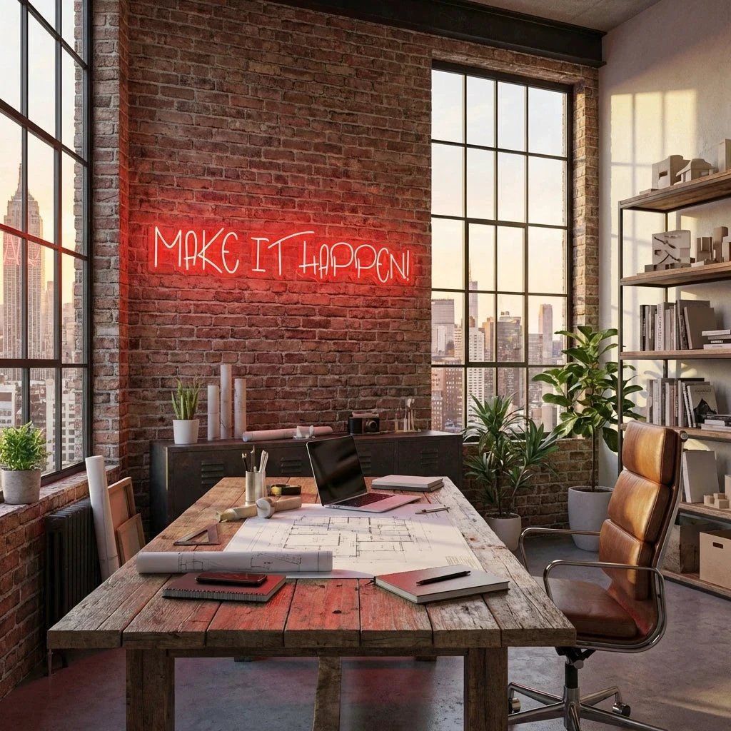 Make It Happen Neon Sign Light