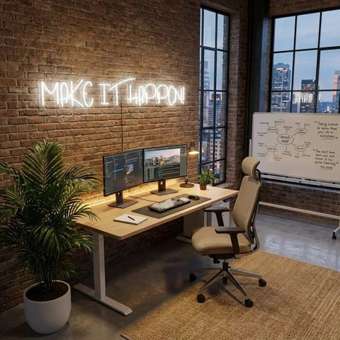 Make It Happen Neon Sign Light