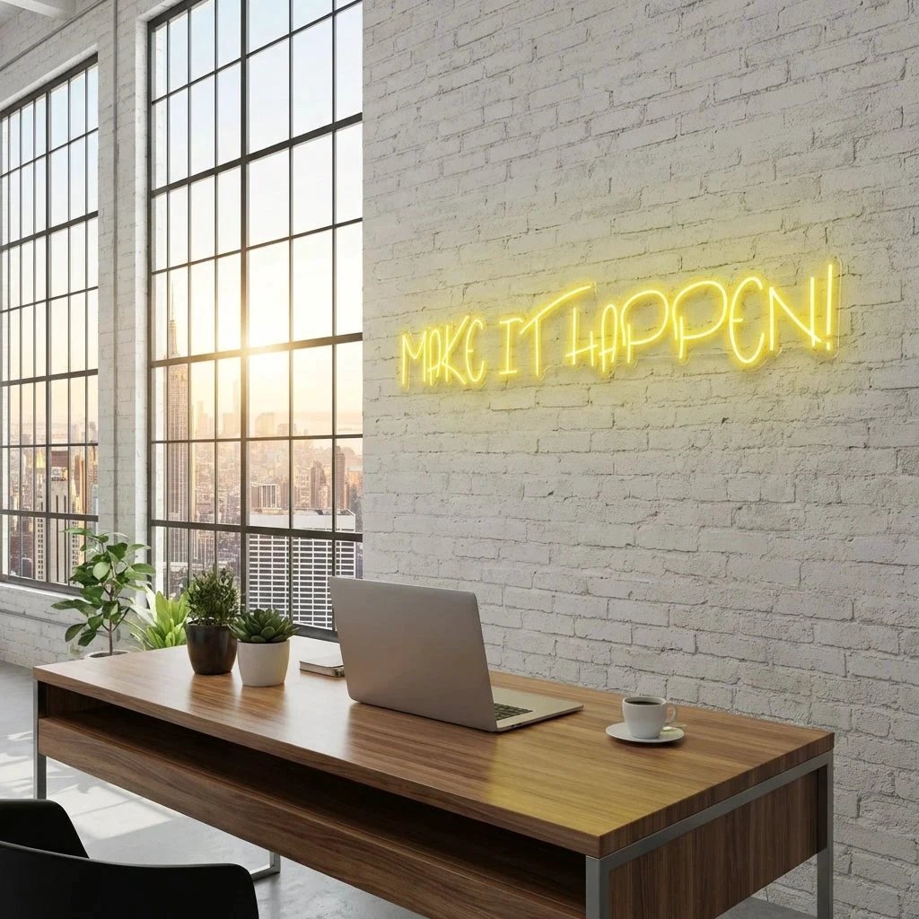 Make It Happen Neon Sign Light