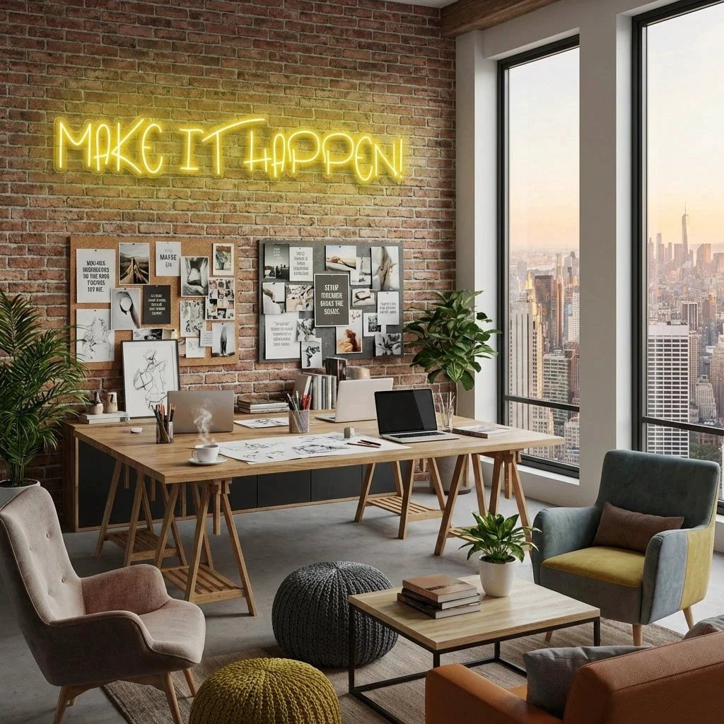 Make It Happen Neon Sign Light
