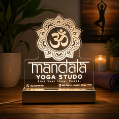 Personalized Mandala Yoga Studio Night Light SGTN048