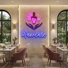 Manicure Artwork Led Neon Sign Light, Nail Salon Decoration
