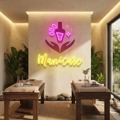 Manicure Artwork Led Neon Sign Light, Nail Salon Decoration