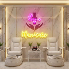 Manicure Artwork Led Neon Sign Light, Nail Salon Decoration