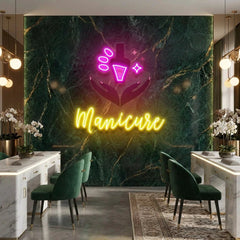 Manicure Artwork Led Neon Sign Light, Nail Salon Decoration