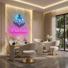 Manicure Artwork Led Neon Sign Light, Nail Salon Decoration