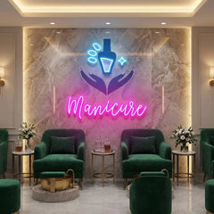 Manicure Artwork Led Neon Sign Light, Nail Salon Decoration