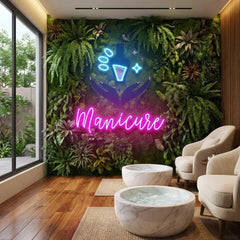 Manicure Artwork Led Neon Sign Light, Nail Salon Decoration