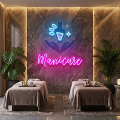 Manicure Artwork Led Neon Sign Light, Nail Salon Decoration