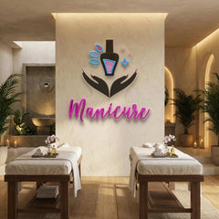 Manicure Artwork Led Neon Sign Light, Nail Salon Decoration