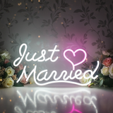 Just Married Neon Sign for Wedding Party Decor