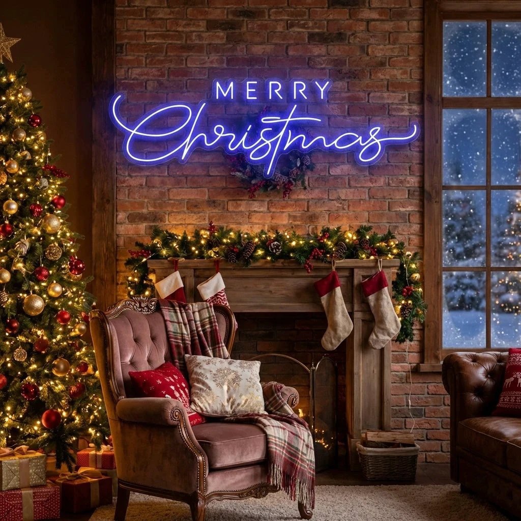 Merry Christmas LED Neon Sign Light