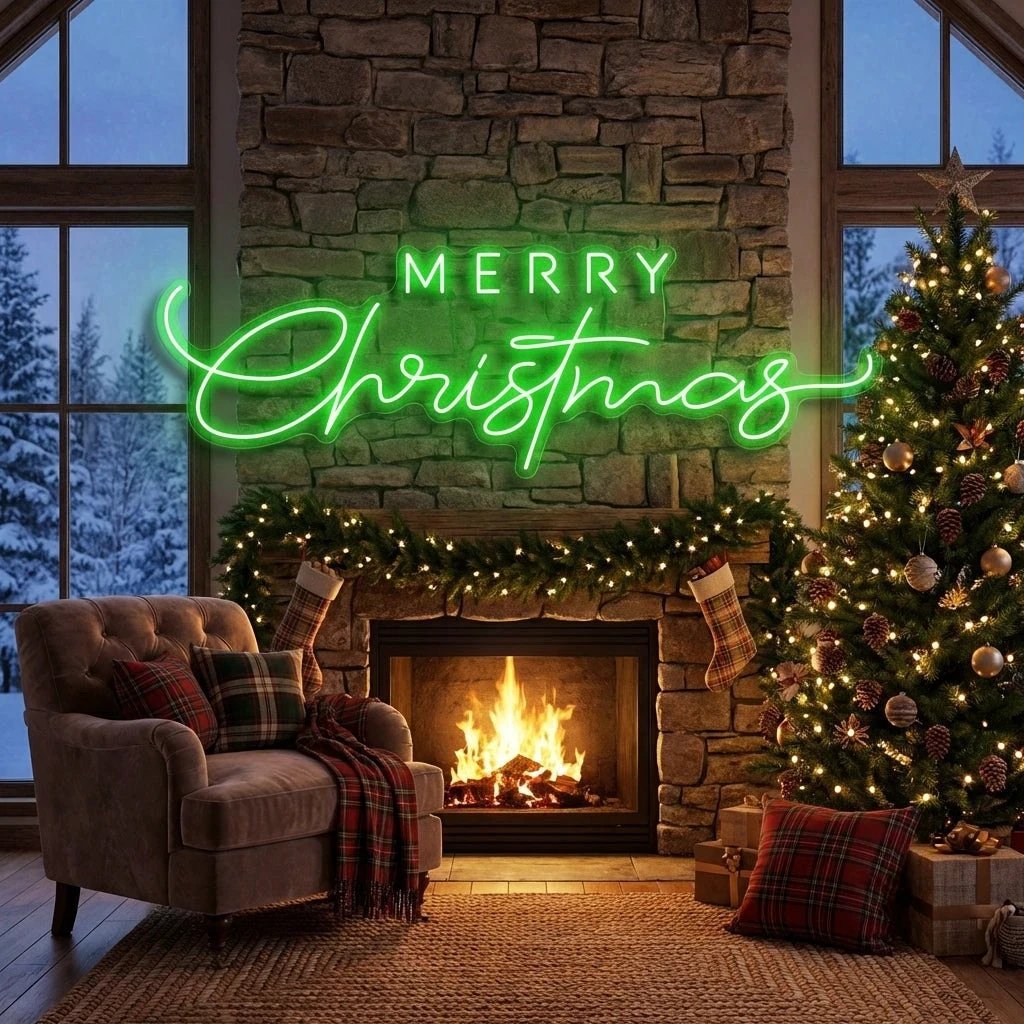 Merry Christmas LED Neon Sign Light