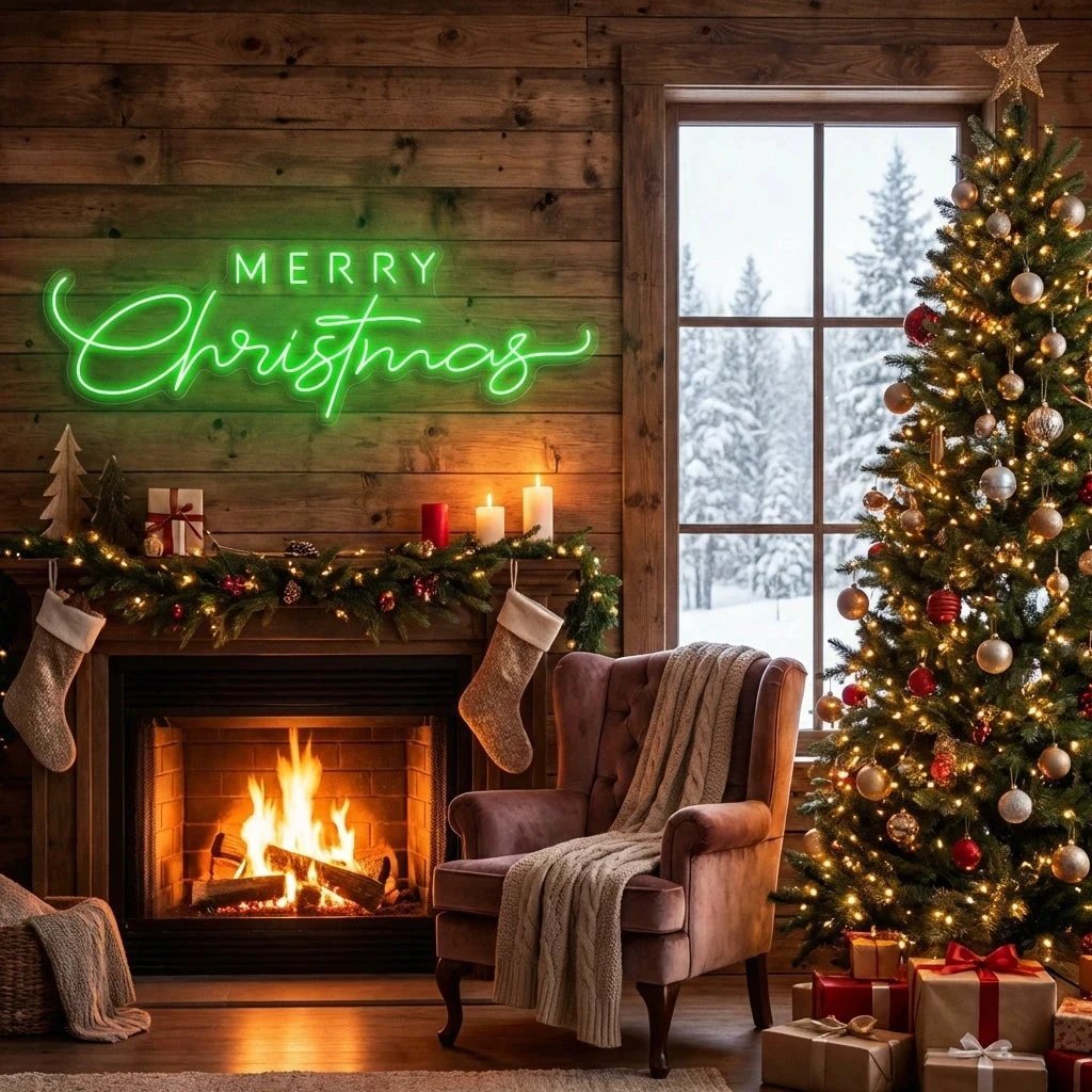 Merry Christmas LED Neon Sign Light