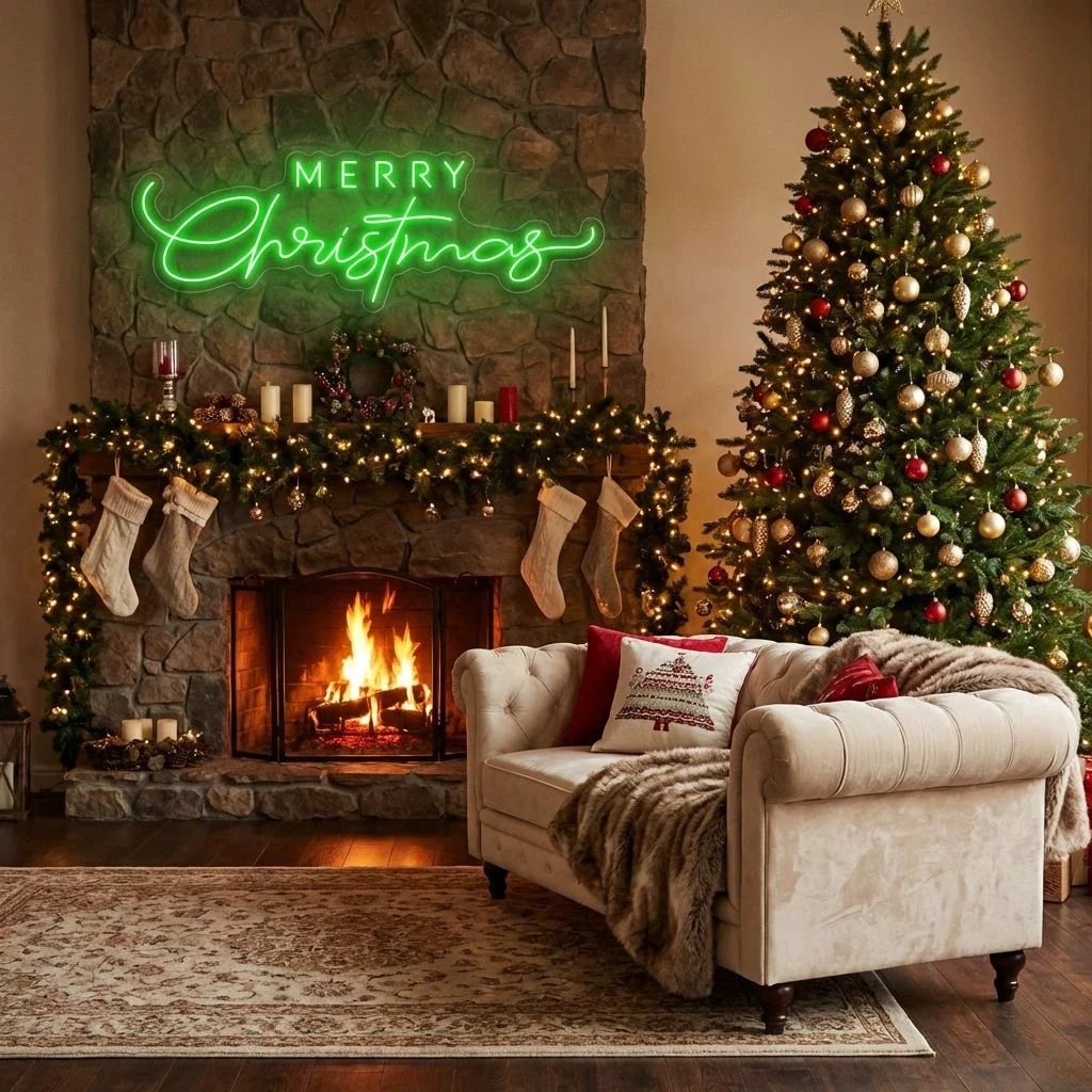 Merry Christmas LED Neon Sign Light