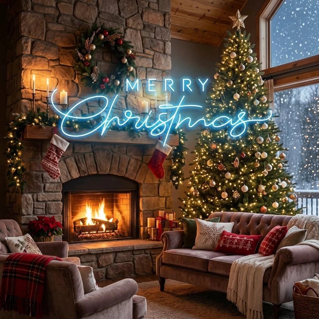 Merry Christmas LED Neon Sign Light