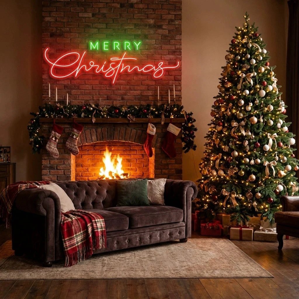 Merry Christmas LED Neon Sign Light