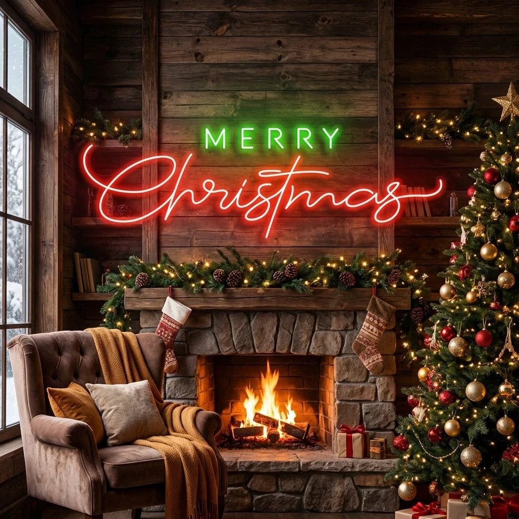 Merry Christmas LED Neon Sign Light
